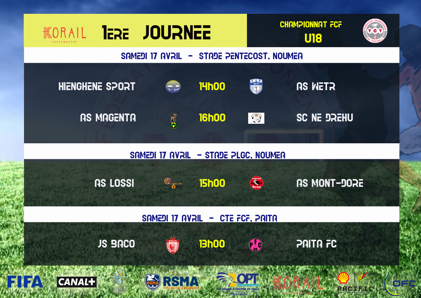 REPRISE IMMINENTE / Super Ligue - Super Ligue Futsal - U18 fédéral (programme complet)
