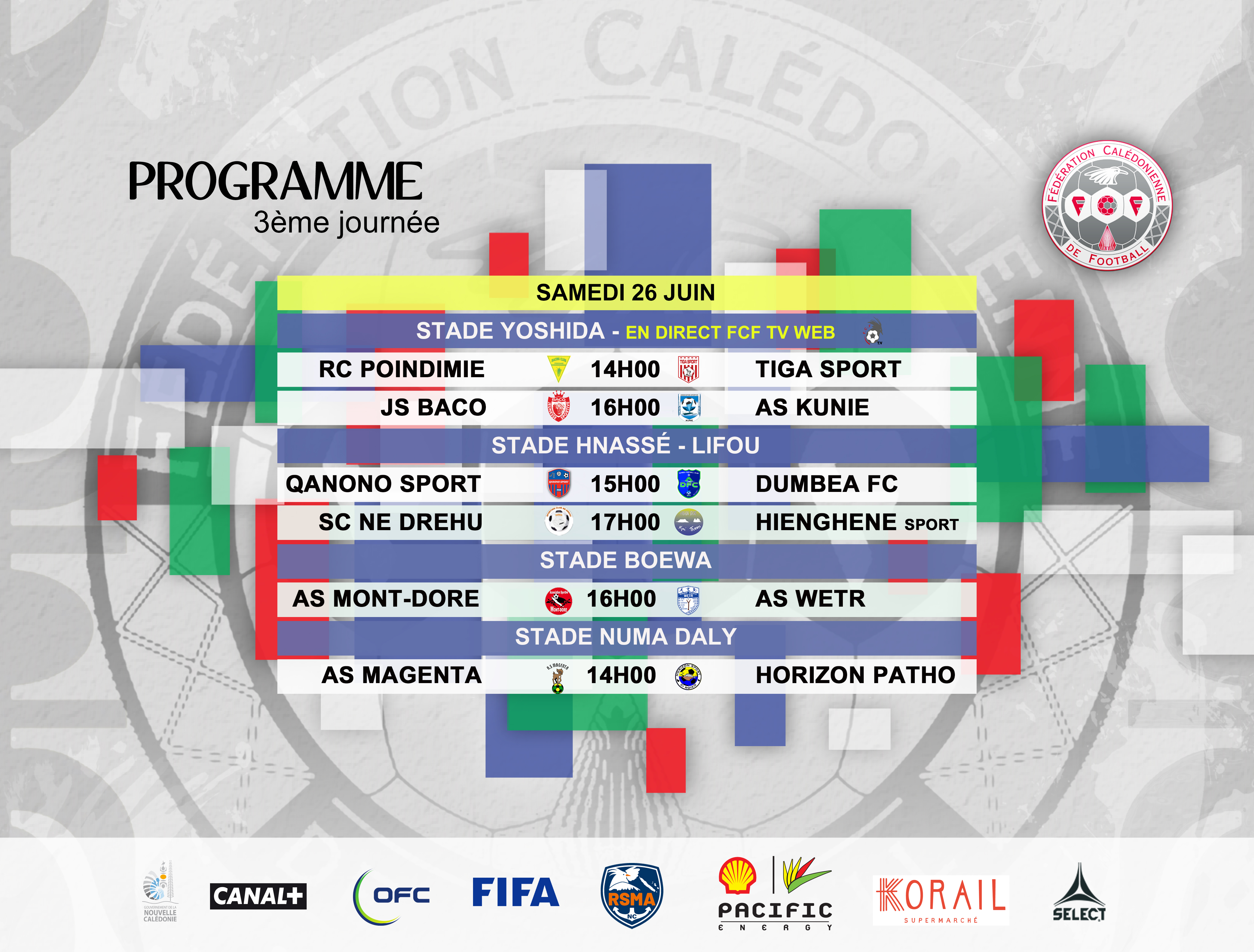 Programme du week-end / SUPER LIGUE (J3) + SUPER LIGUE FUTSAL (J13)