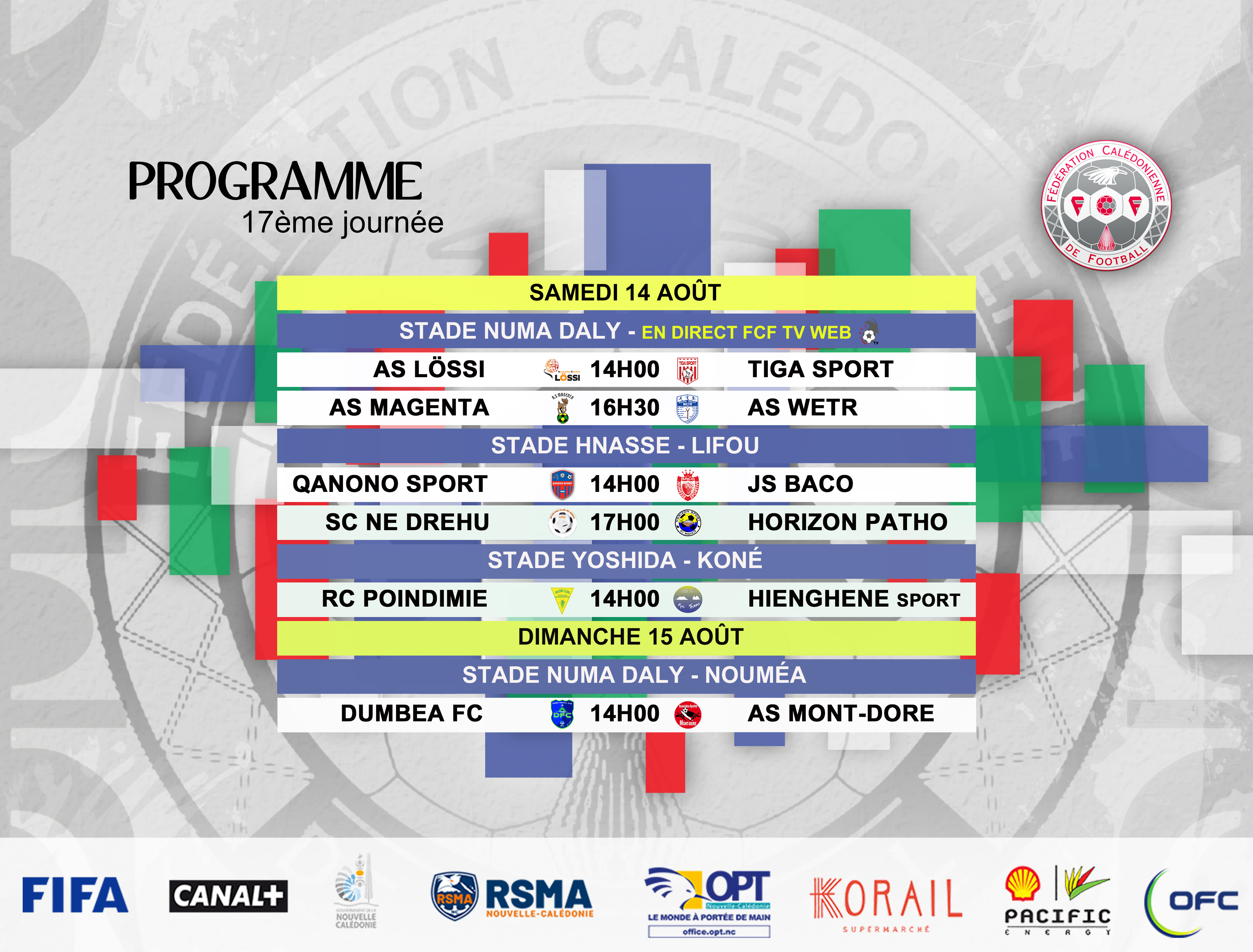SUPER LIGUE / Programme de la 17ème journée 