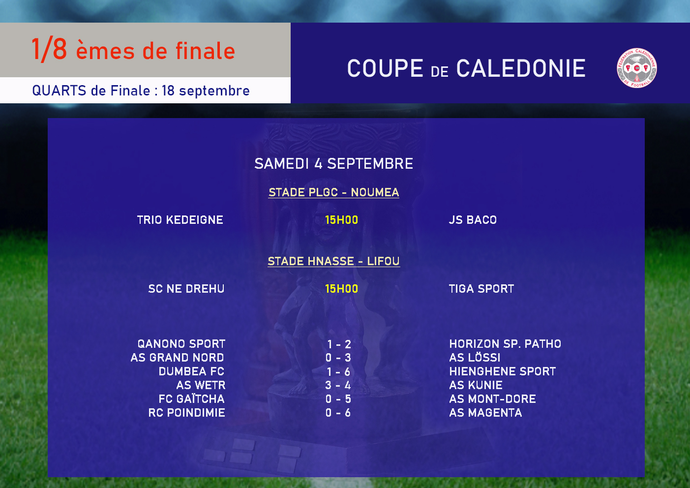 Programme du week-end : COUPE - SUPER LIGUE - FUTSAL - U18