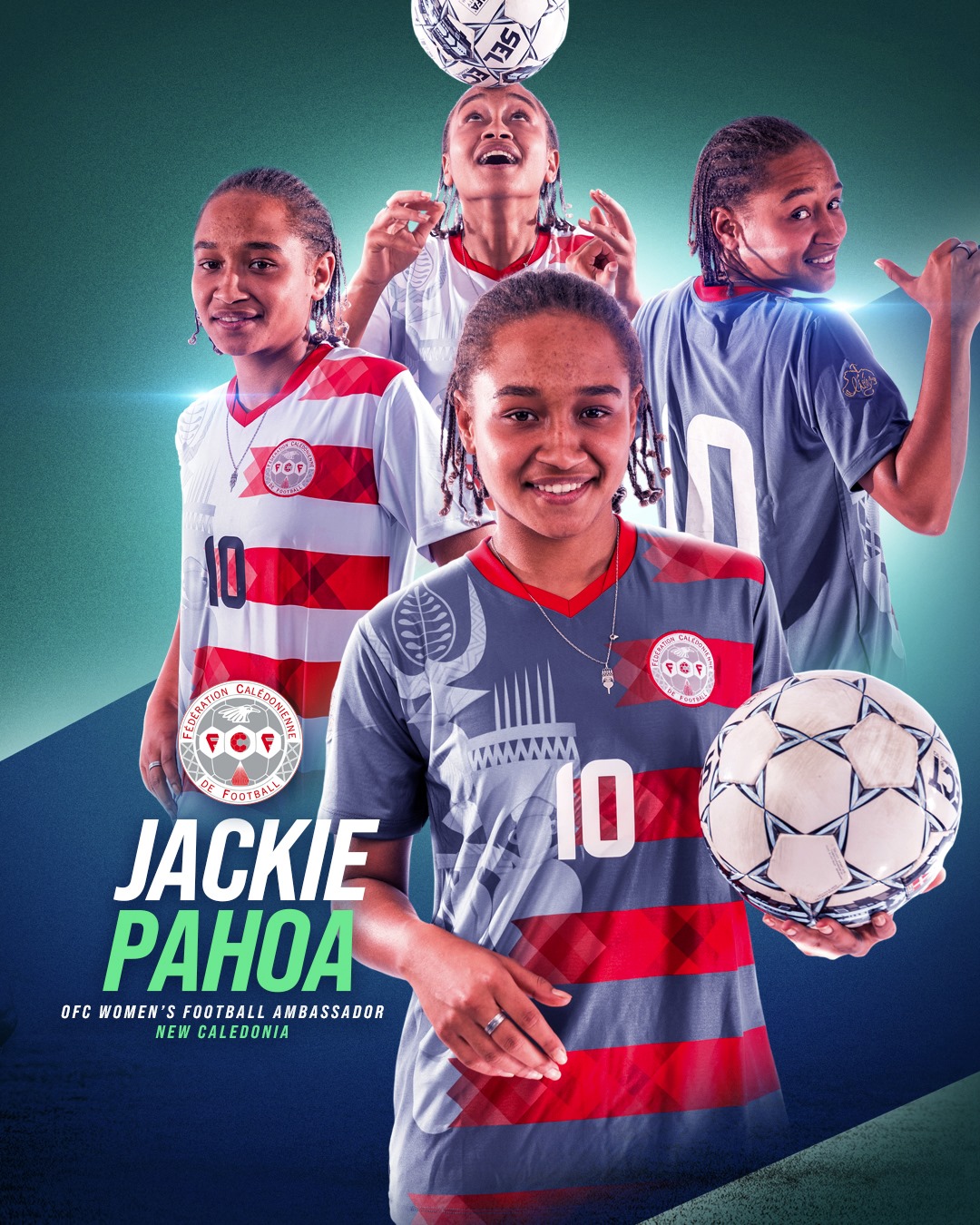 Jackie PAHOA : Ambassadrice OFC du Football Féminin / Campagne ALL IN