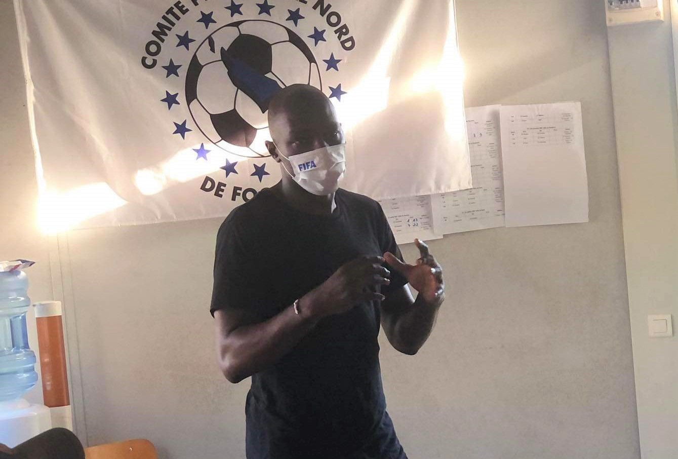 Francis MOLASOKO, Coordinateur de Projet à la FIFA, aura été au contact du football calédonien durant sa mission effectuée début mars en Nouvelle-Calédonie. Photo : Comité Provincial Nord de  Football