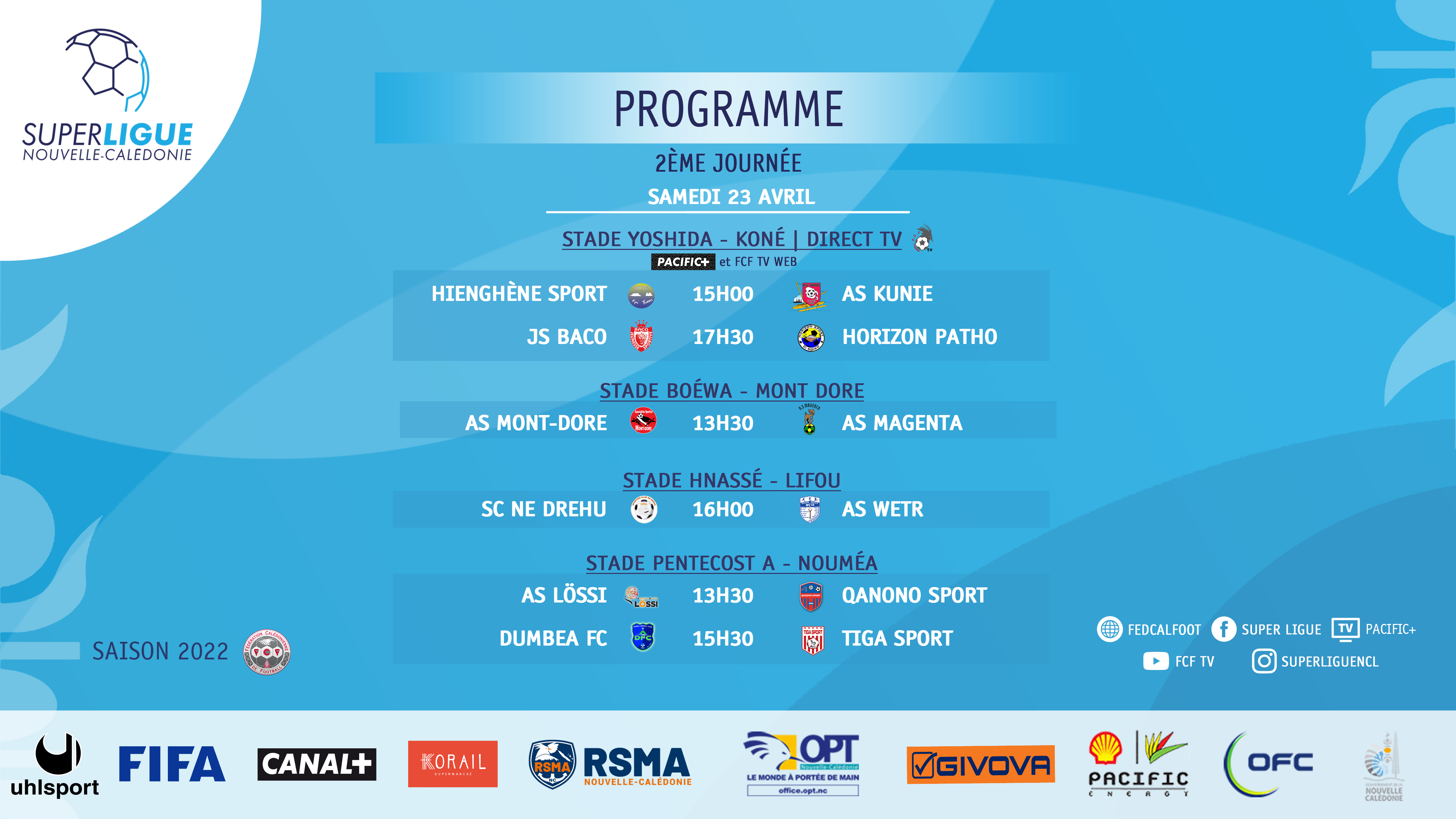 SUPER LIGUE | PROGRAMME J2 + Classement des Buteurs
