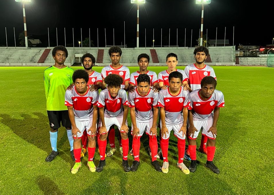 L'Académie FCF garçons, ici en photo à Numa Daly courant mai, lors d'une rencontre de préparation face à la Sélection A Féminines de Calédonie.