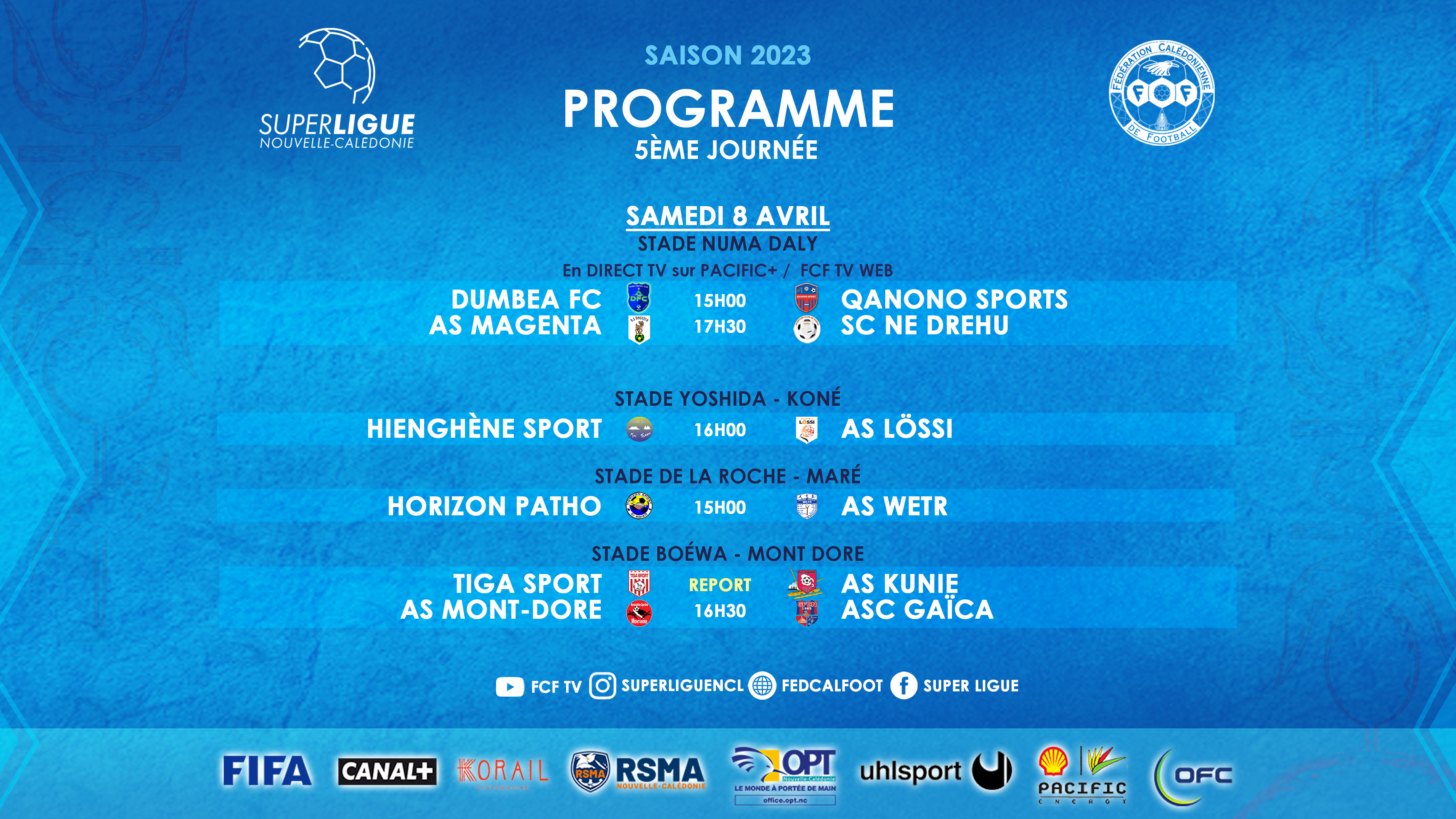 SUPER LIGUE J5 | PROGRAMME + DIRECT TV