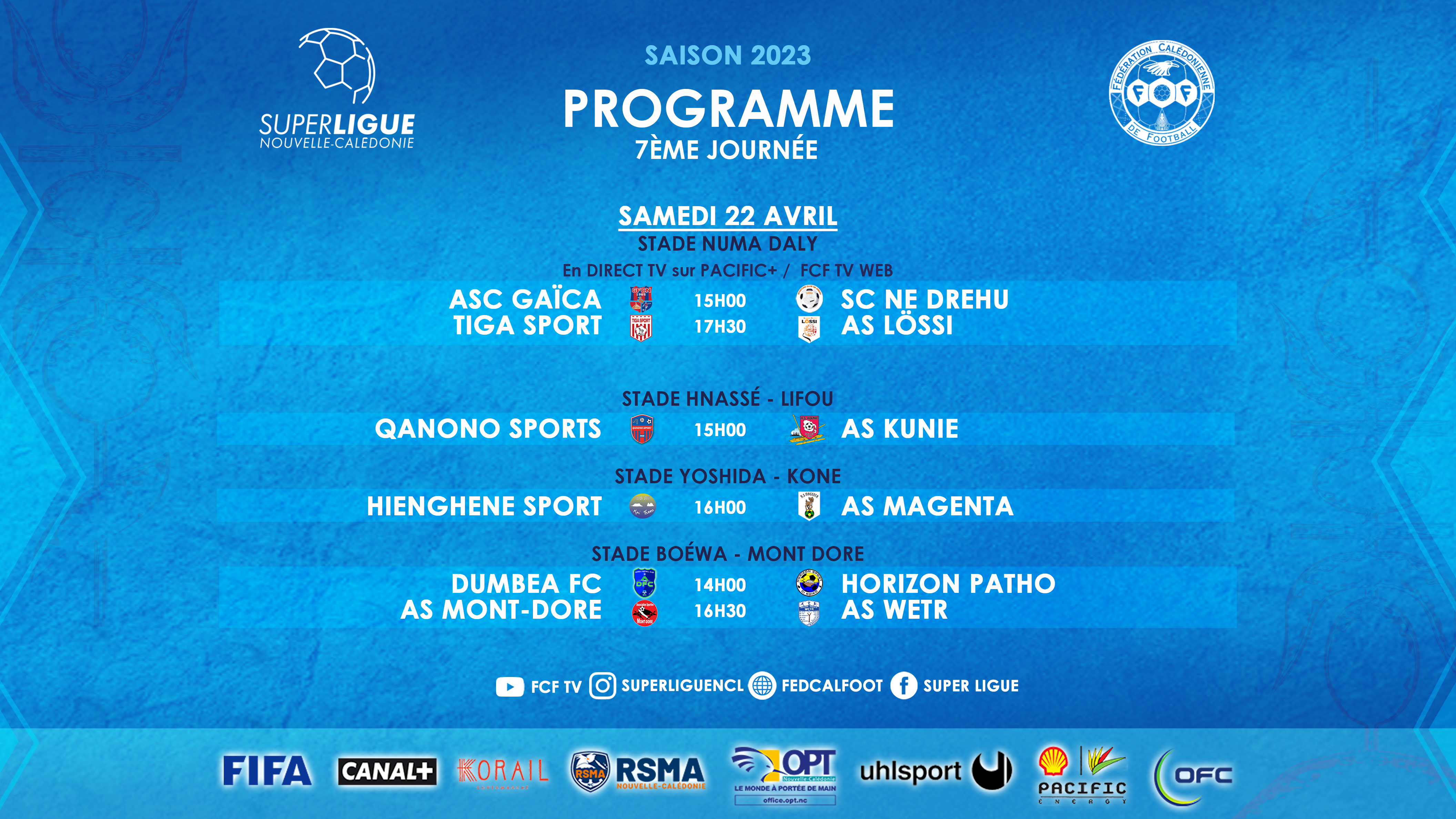 7ème journée en approche | SUPER LIGUE - J7 | Programme SL FUTSAL + U18 Fédéral