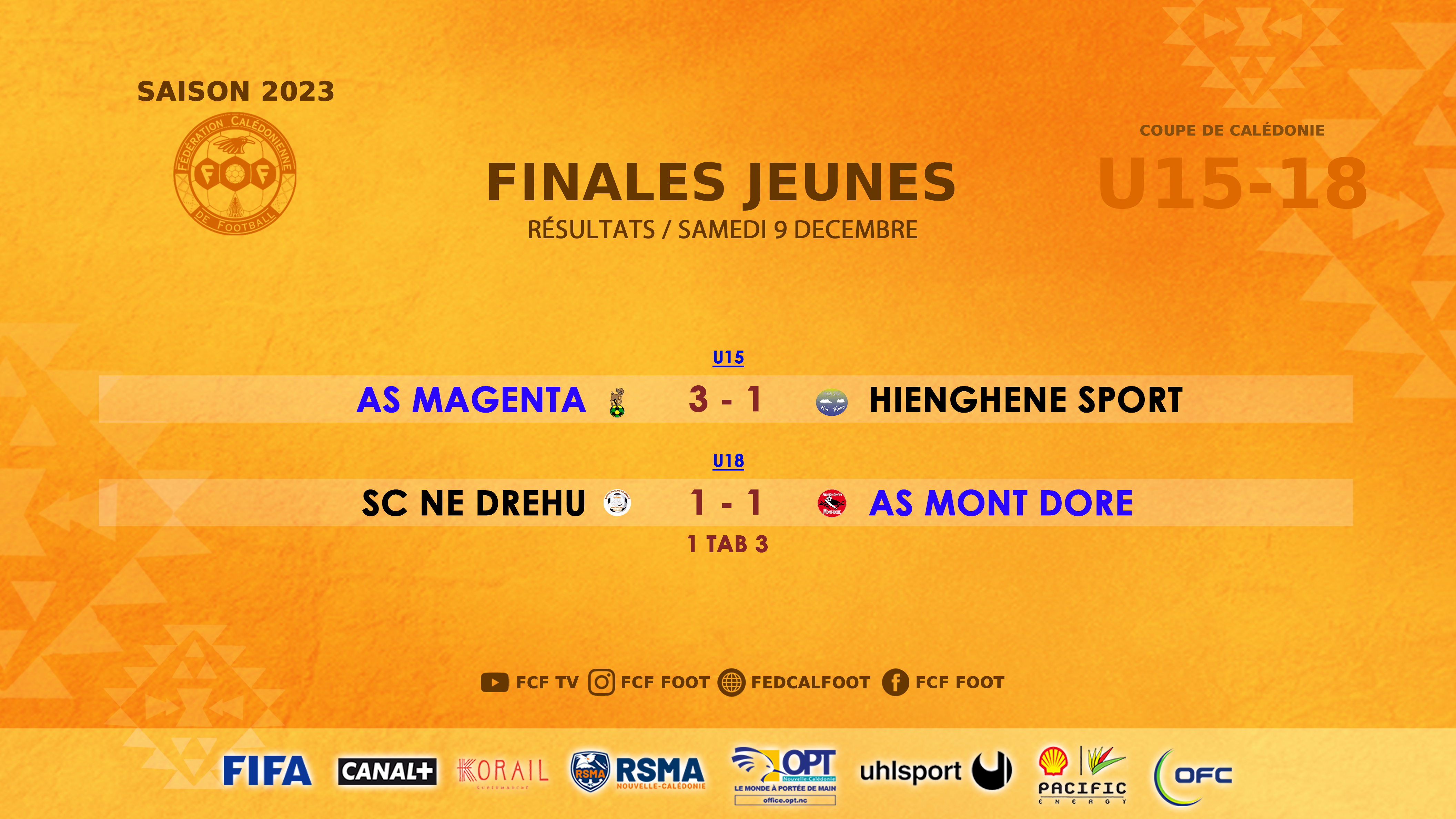 MAGENTA (U15) et MONT-DORE (U18) s'offrent la Coupe de Calédonie | COUPE DE CALEDONIE (U15-U18) = REPLAY TV