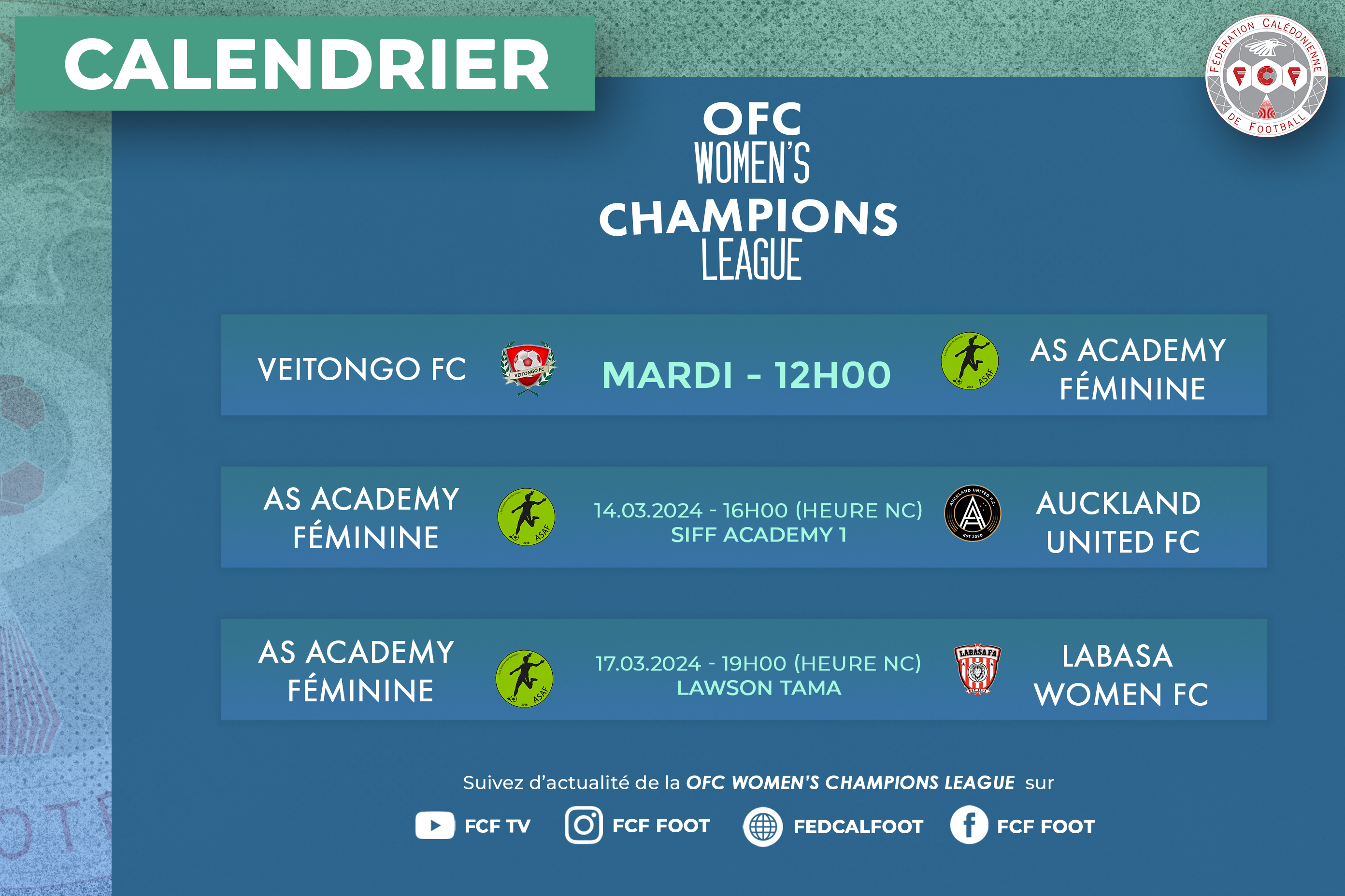 " Conscientes du niveau qu'il va y avoir " | OFC WOMEN'S CHAMPIONS LEAGUE | Coup d'envoi ce MARDI = 12H00 [DIRECT TV sur FIFA+]