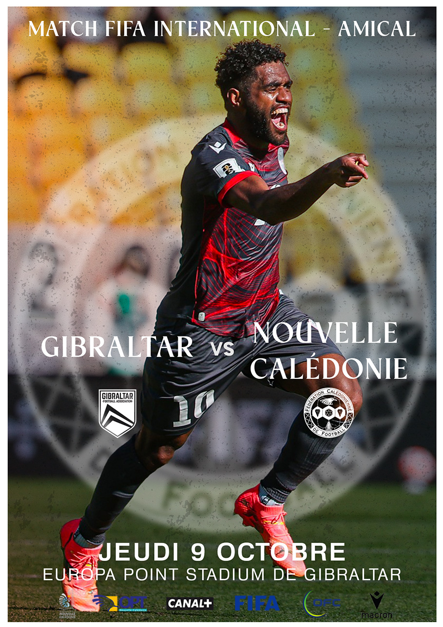 Les cagous joueront pour la première fois en Europe | Match international amical = GIBRALTAR vs NOUVELLE-CALÉDONIE