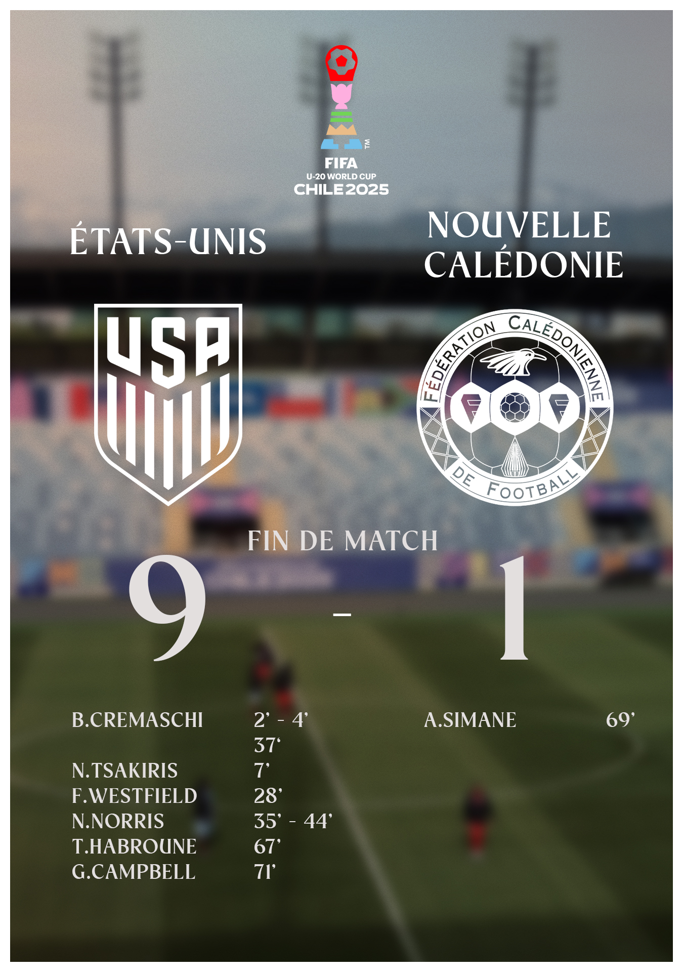 La "dure loi" du très haut niveau = défaite 9-1 des cagous face aux Etats-Unis | Coupe du Monde U-20 de la FIFA