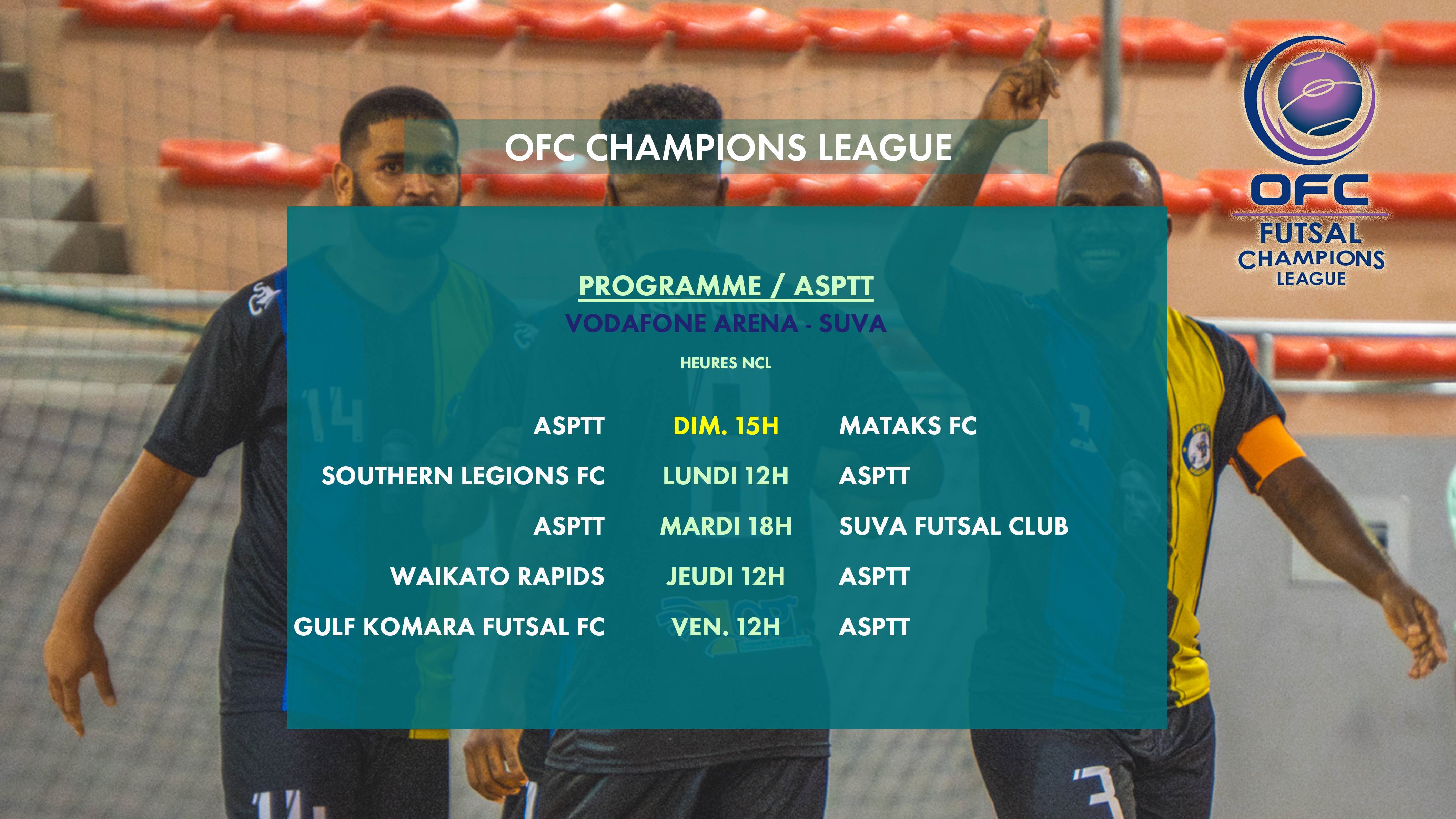 L'ASPTT remet son titre en jeu à SUVA (Fidji) | Champions League OFC - coup d'envoi ce dimanche