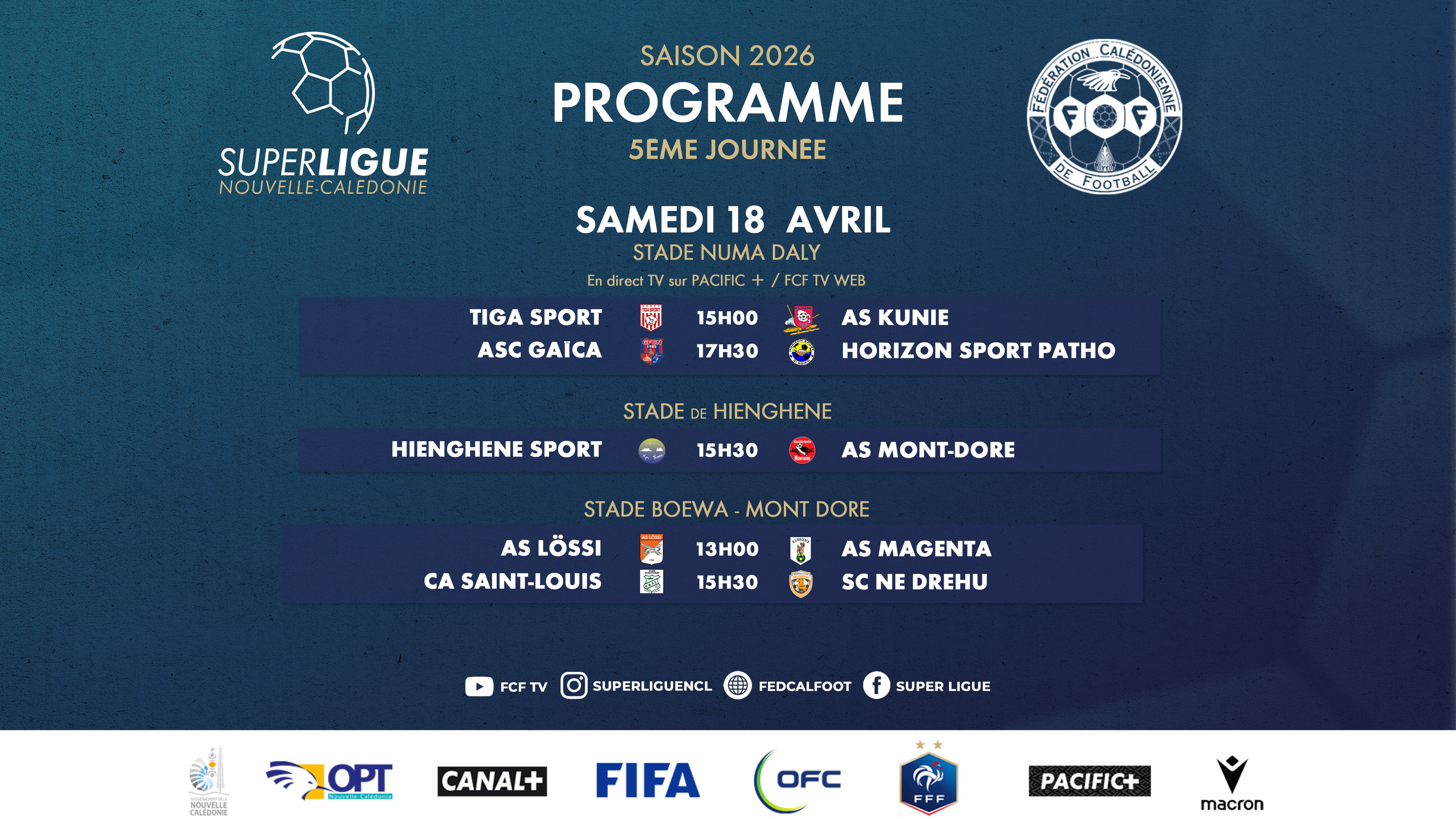 La SUPER LIGUE enchaîne sur la 5ème journée | Programme J5