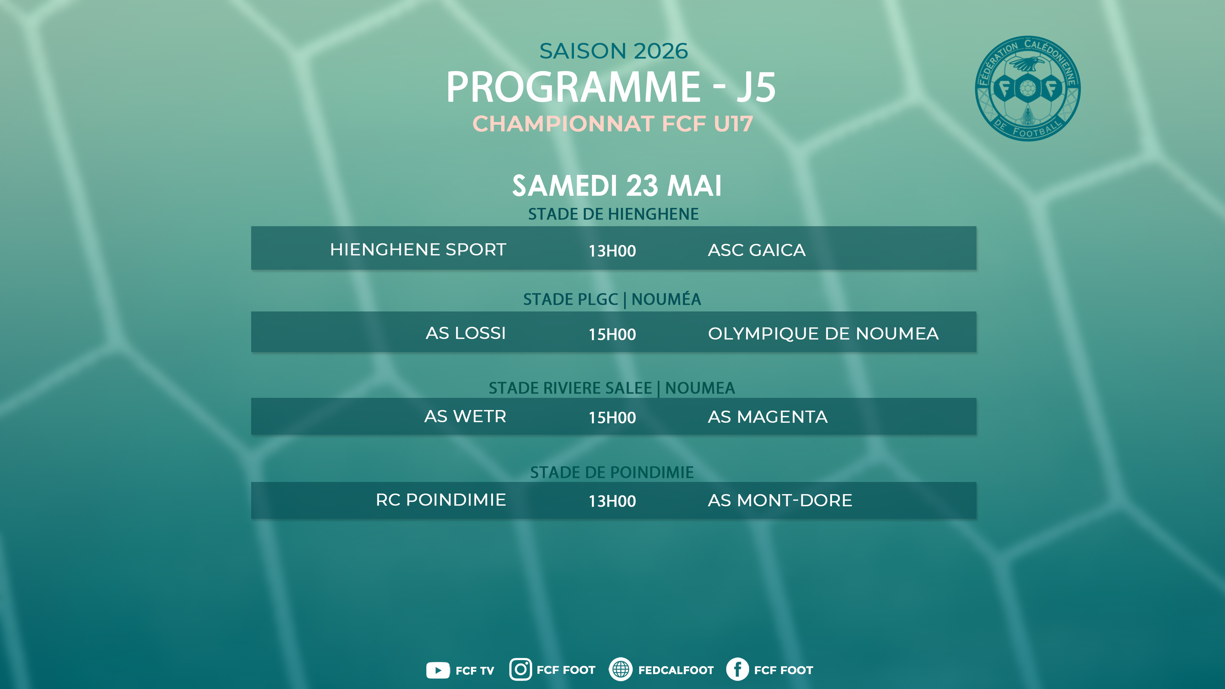 L'ASC GAÏCA tient la tête en U17 Fédéral | Championnats U17 FCF