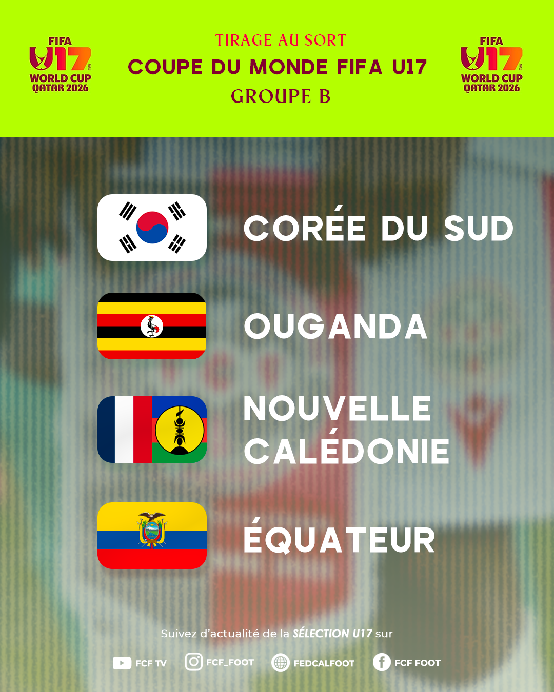 L'OUGANDA comme dernier adversaire du groupe B | COUPE DU MONDE U17 de la FIFA (Qatar 2026)