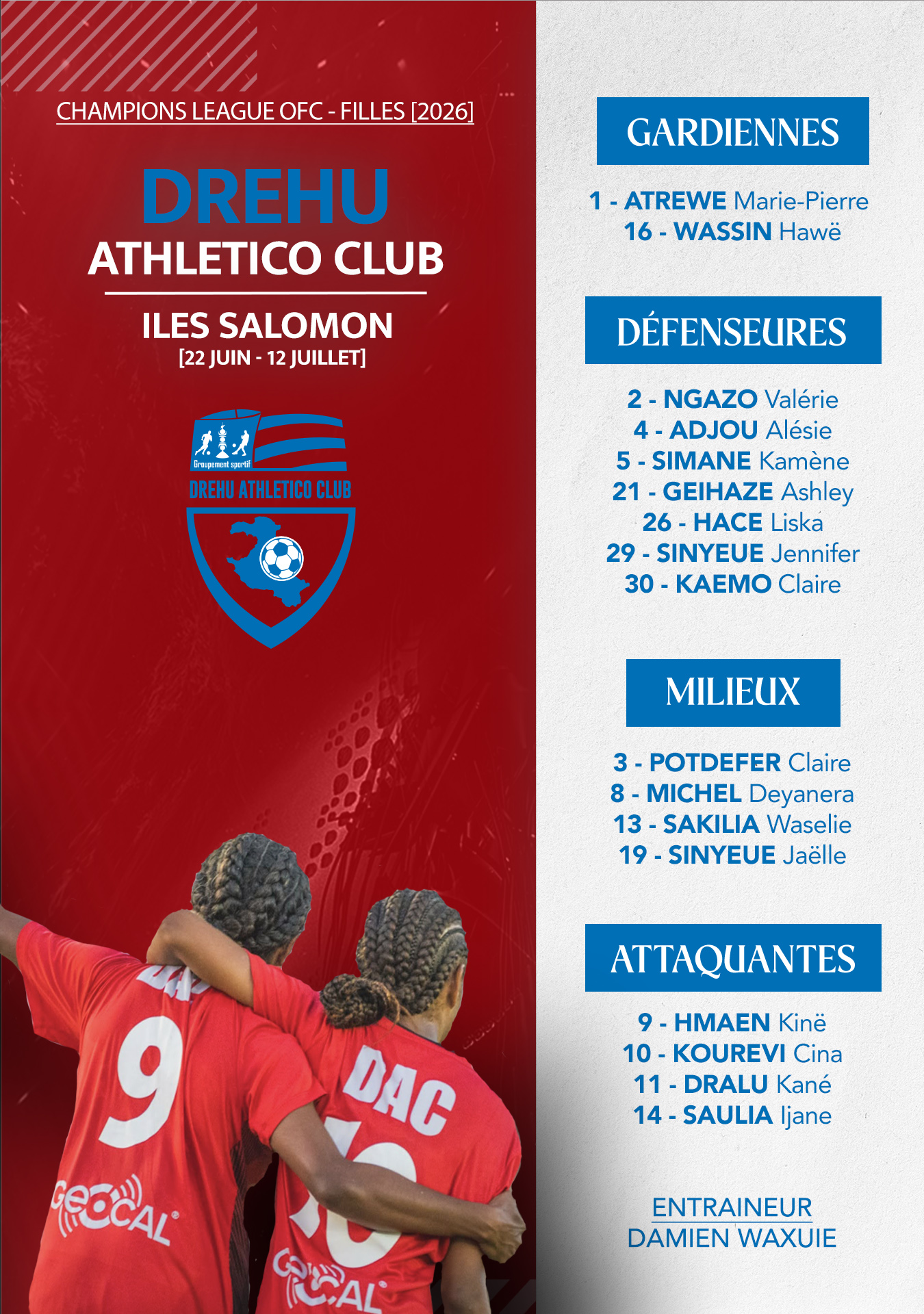 Le DREHU ATHLETICO CLUB : une première océanienne pour grandir | Champions League OFC - Féminines [22 juin-12 juillet]