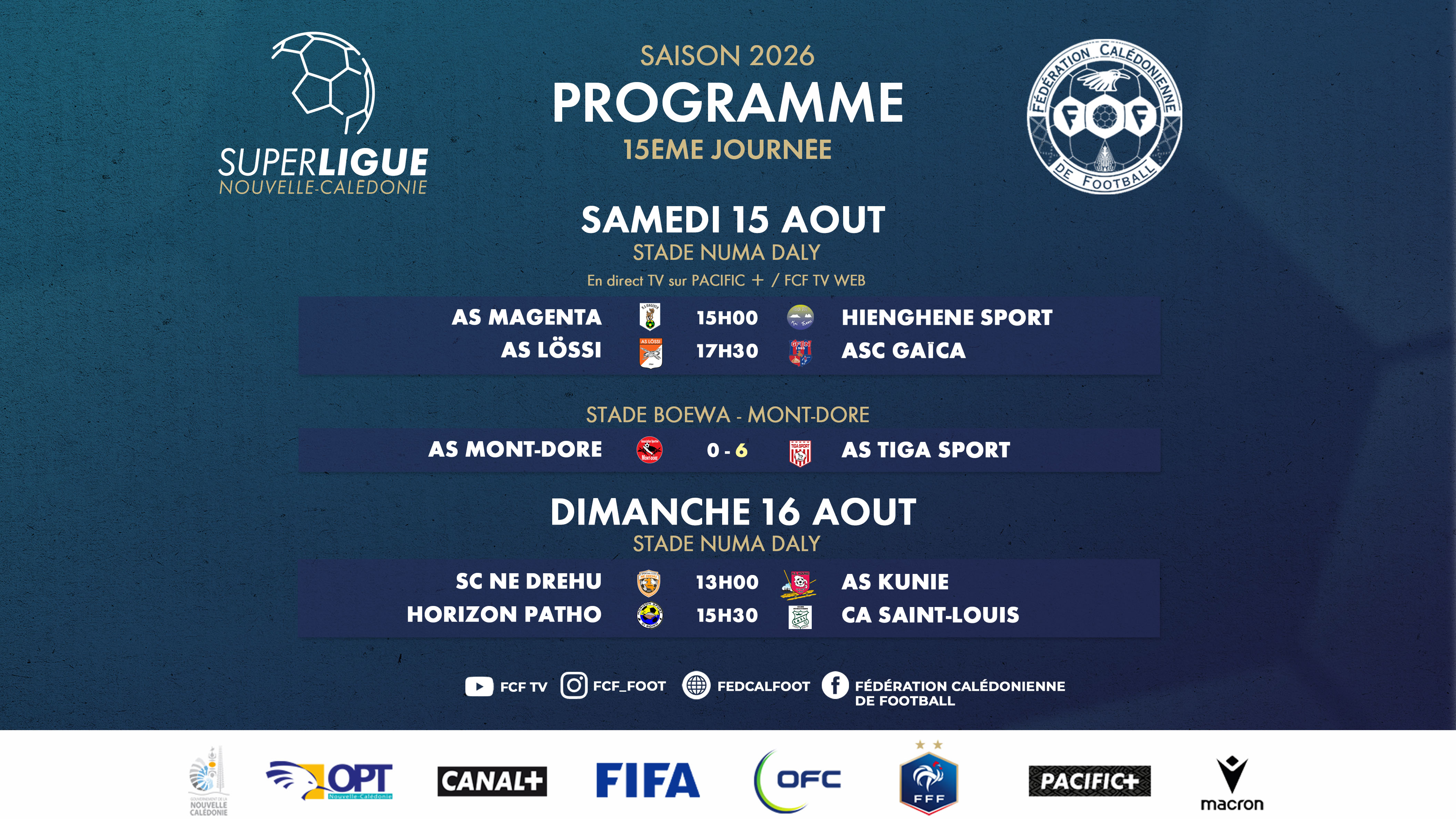 CHOC CRUCIAL en SUPER LIGUE ce samedi | Programme J15
