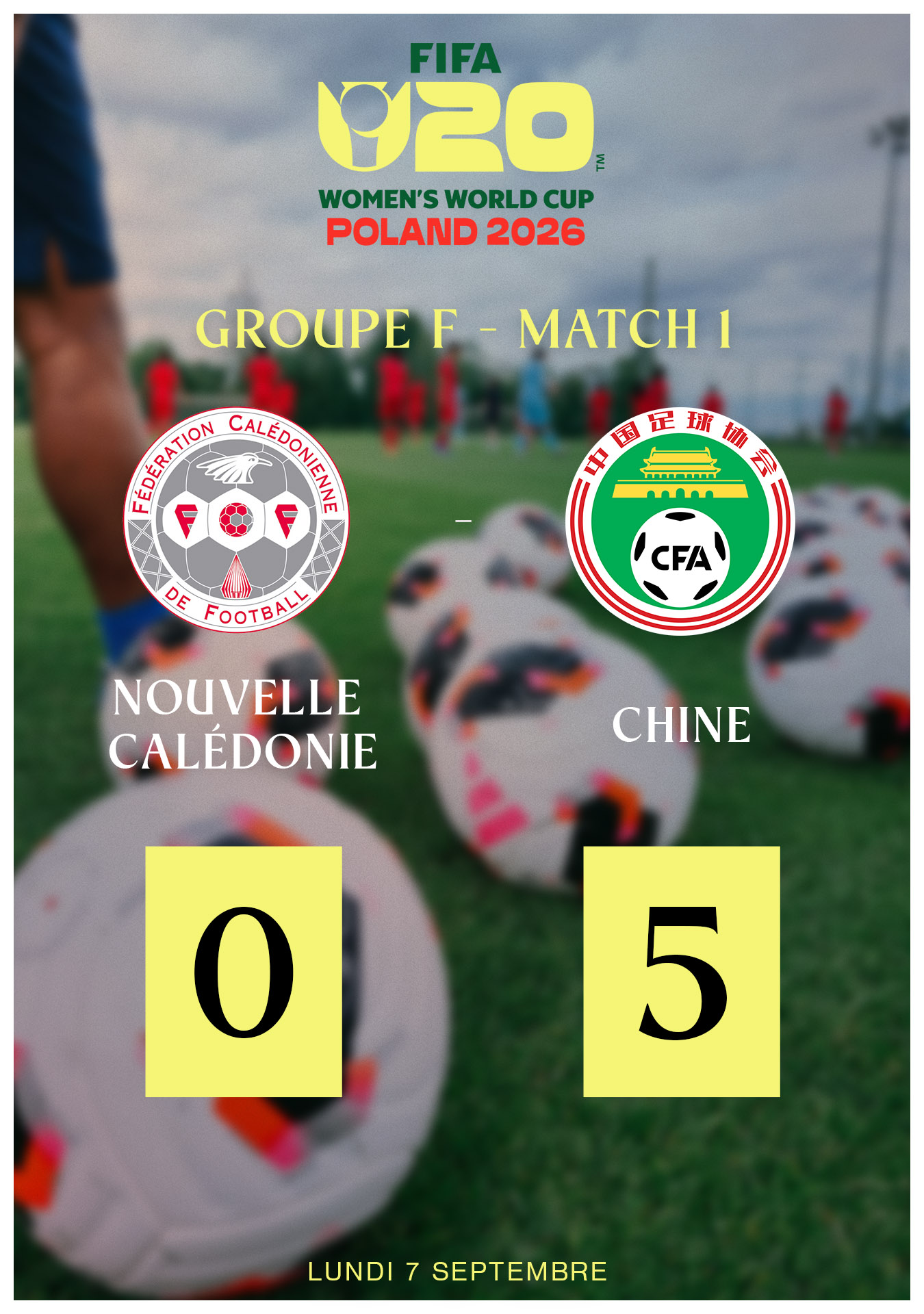 Une défaite pour l’histoire = NCL 0 -5  CHINE | Coupe du Monde U20 Féminine – Pologne 2026