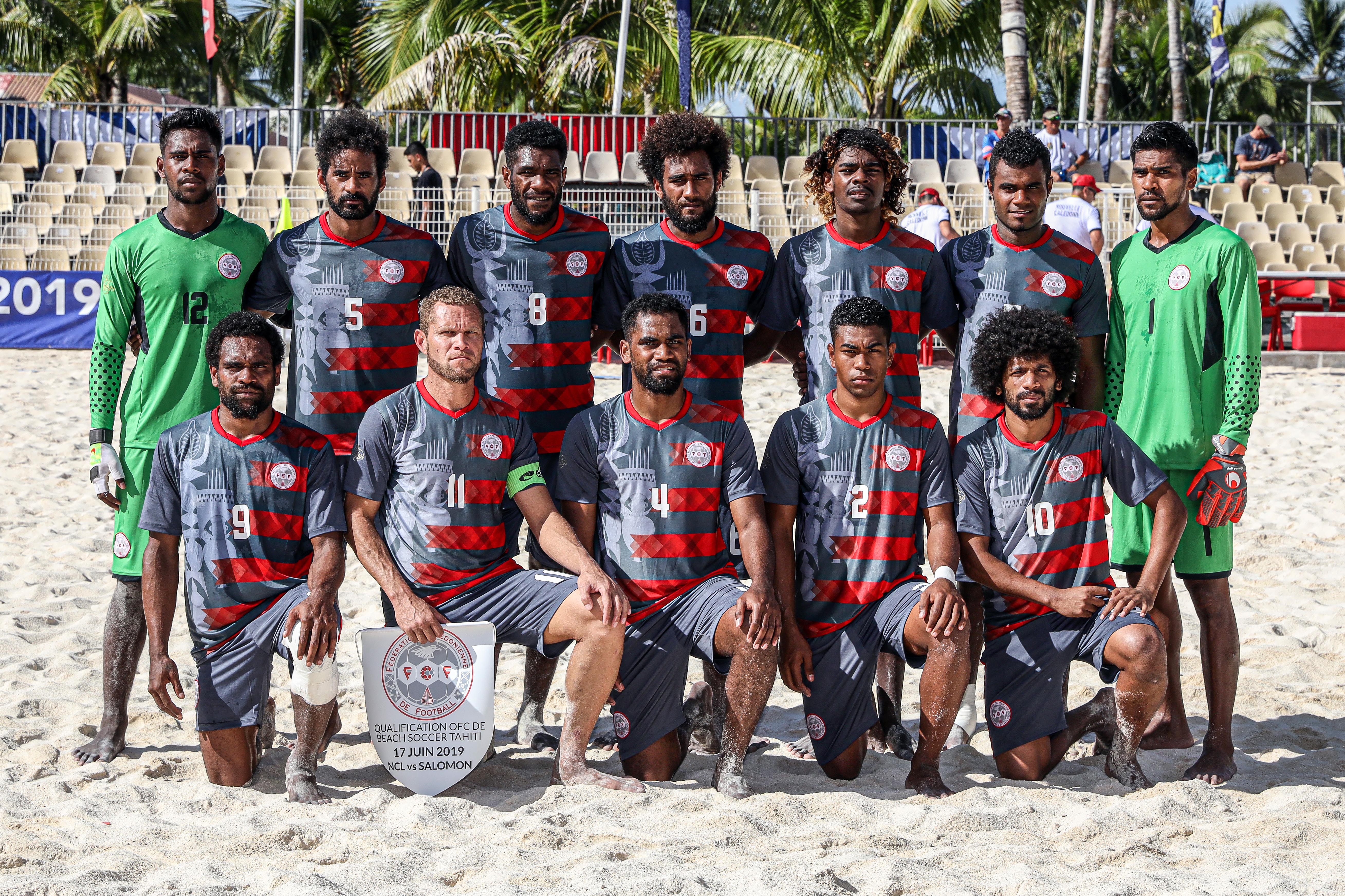 La Sélection Beach Soccer de 2019, classée 3ème de la compétition.